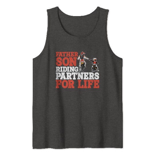 Father Son, Riding Partners For Life 3 Tank Tops