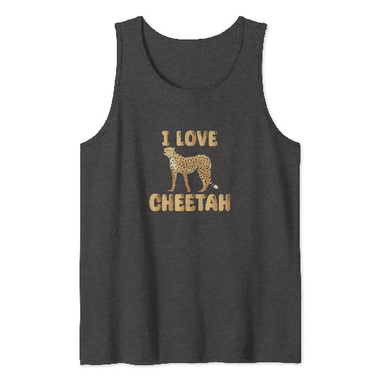 I Love Cheetah Tank Tops