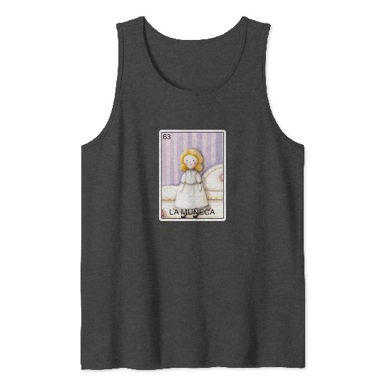 La Muneca The Doll Card Mexican Lottery Muneca Tank Tops