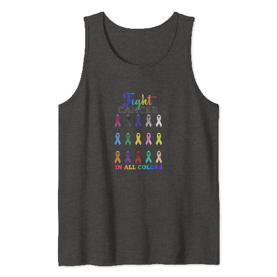 Cancer Sucks In Every Color Fighter Fight Support Tank Tops