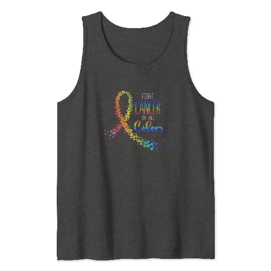Cancer Sucks In Every Color Fighter Fight Support Tank Tops