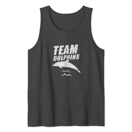 Team Dolphins Cute Dolphin Girls Lover Tank Tops