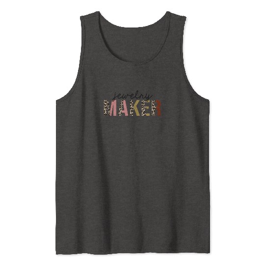 Jewelry Maker Leopard Print Funny Tank Tops