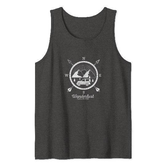 Wanderlust Explore the Wild Compass Tank Tops