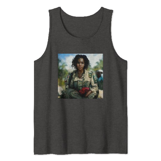 Beautiful US army combat medic painting Tank Tops