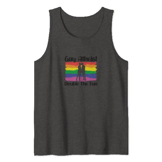 Gay LGBTQ Atheist Atheism Anti Religion Securalism Tank Tops