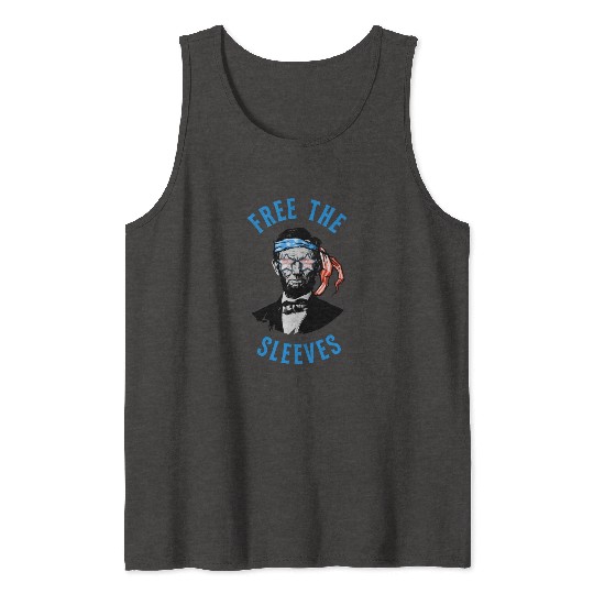 Funny Abraham Lincoln Flag United States Patriotic Tank Tops