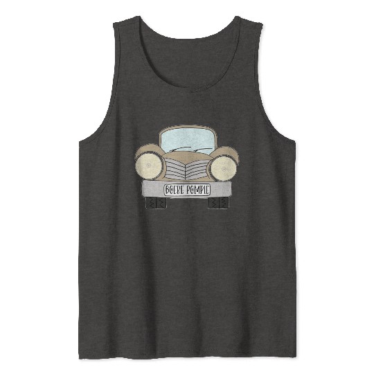 Old Car Khaki Boere Pompie Afrikaans Tank Tops