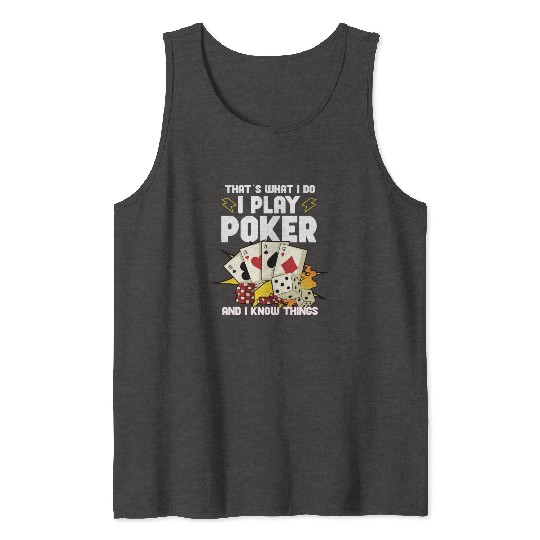 Poker Casino Poker Player Gambling Roulette Gift Tank Tops