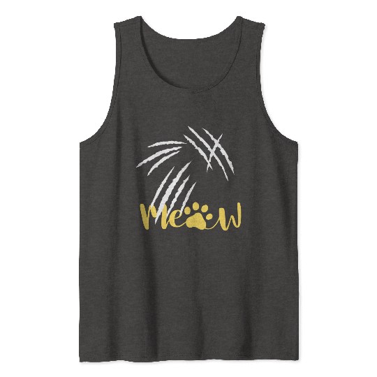 meow cat scratch Tank Tops