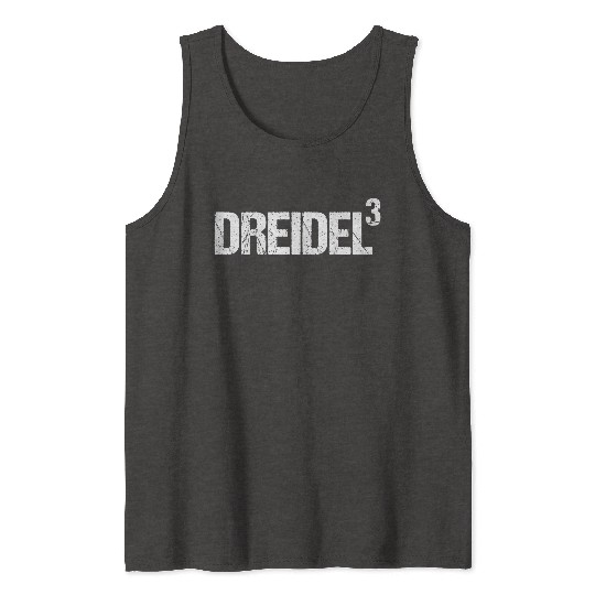 Funny Dreidel Dreidel Dreidel Cubed Hanukkah Math Tank Tops