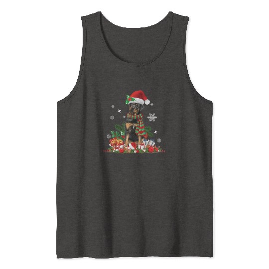 Christmas Rottweiler dog Holiday Rottie Tank Tops