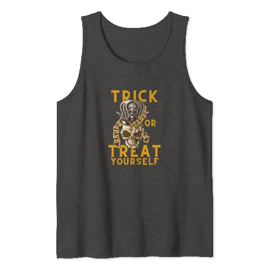 Trick Or treat Design for Halloween Tank Tops