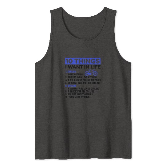 Cycling Riders Cyclist Bicycle Mountain Cycling Tank Tops