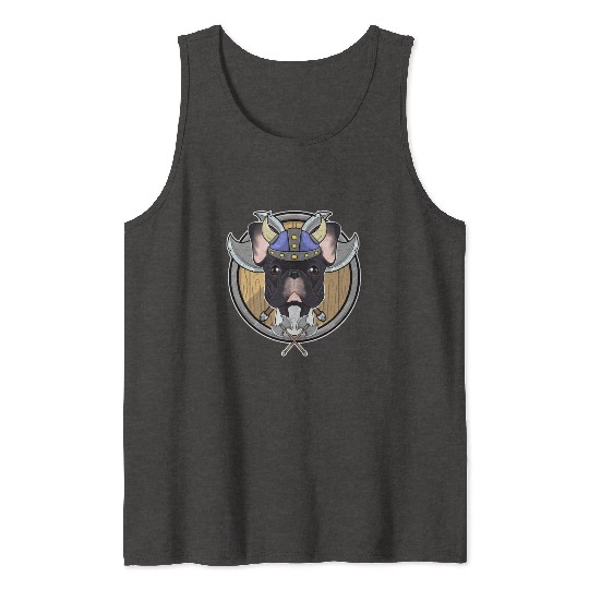 French Bulldog I Valhalla I Viking Tank Tops