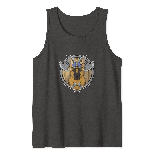 German Shepherd I Valhalla I Viking Tank Tops