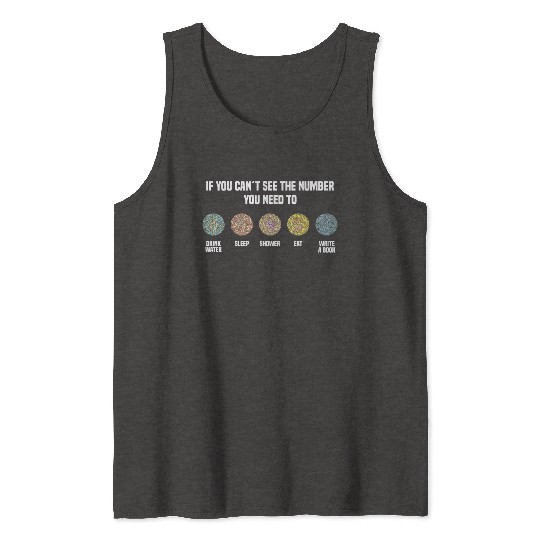 Ishihara Numbers - Write A Book Tank Tops