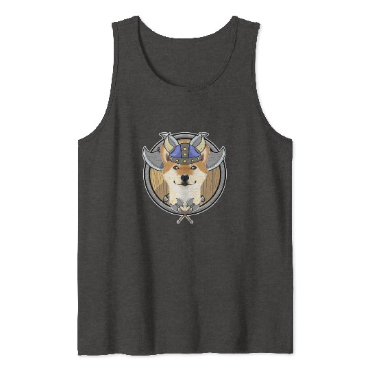Shiba Inu I Valhalla I Viking Tank Tops