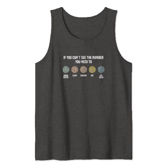 Ishihara Numbers - Eat Sushi Tank Tops