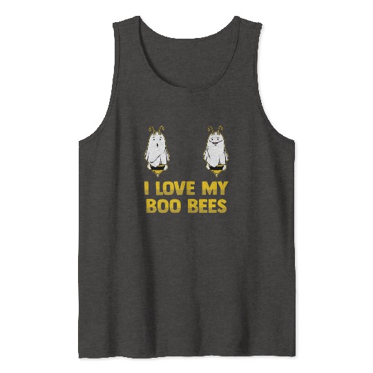 I Love My Boo Bees Bumble Bees Halloween Costume Tank Tops