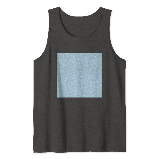 Light Blue Snowflakes Pattern Tank Tops