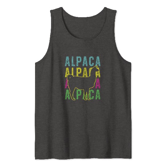 Alpaca Llama Lover Alpaca Whisperer Farm Animal Tank Tops