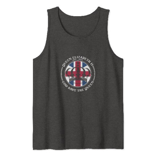 UK British Queen Elizabeth II God Save The Queen Tank Tops