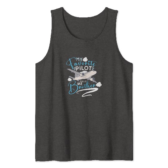 Pilot Aviation Airplane Airline Captain Aviator Tank Tops