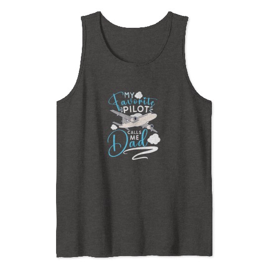 Pilot Aviation Airplane Airline Captain Aviator Tank Tops