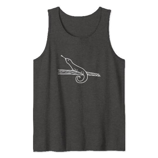 Lizard on a tree branch Tank Tops