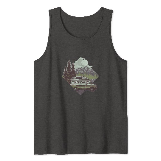 Camping Mountains Wilderness Tank Tops