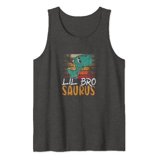 Lil Bro Saurus Best Bro Ever Brotherhood Dinosaur Tank Tops