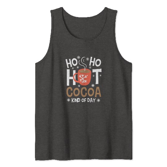Christmas Funny Ho Ho Hot Cocoa Xmas Holiday Gift Tank Tops