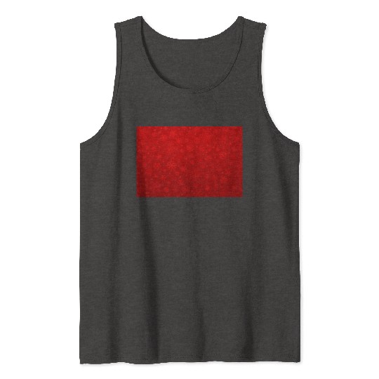 Abstract Red Snowflakes Pattern Tank Tops