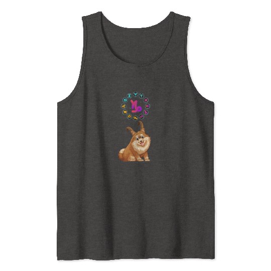 Funny Dog Lover Horoscope Capricorn Zodiac Sign Tank Tops