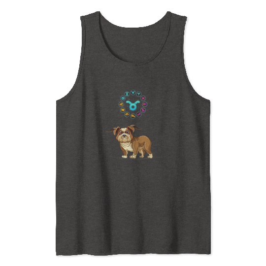 Funny Dog Lover Horoscope Taurus Zodiac Sign Cool Tank Tops