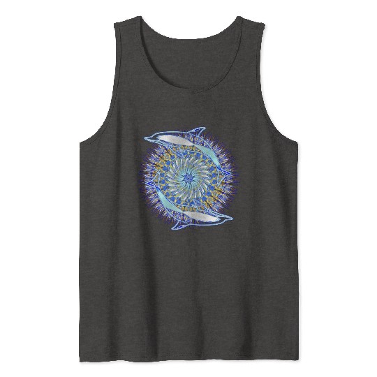 Dolphin Kaleidoscope 10 Tank Tops