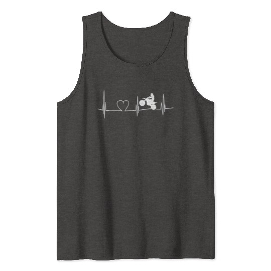 motorcycle heartbeat Tank Tops