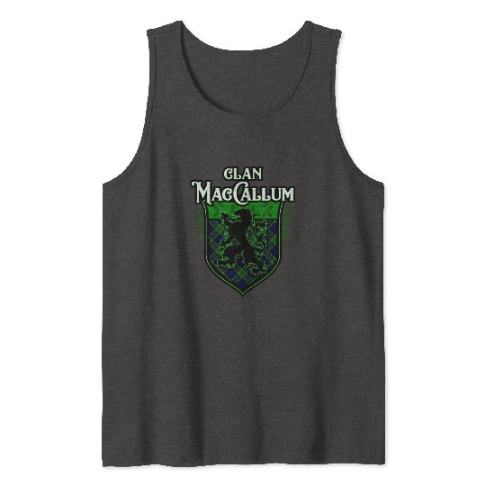 Clan MacCallum Scottish Tartan Rampant Lion Celtic Tank Tops