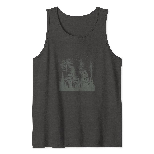 Dark Forest Outdoor Nature Camper Tank Tops