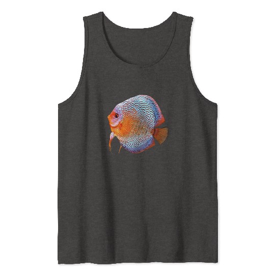 DISCUS FISH - Snakeskin, orange/blue Tank Tops