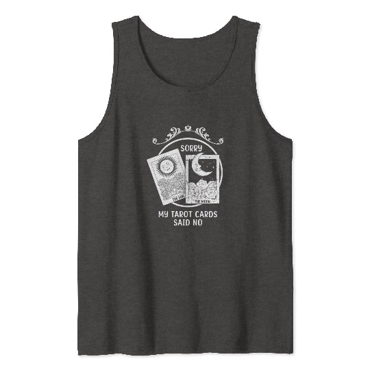 Moon Sun Tarot Card Said No Halloween Tank Tops