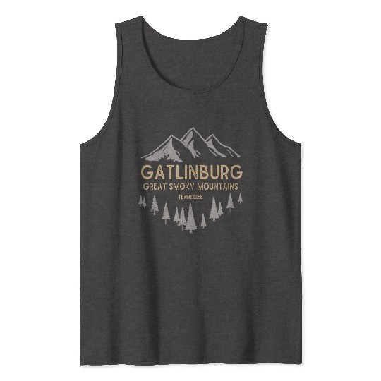 Gatlinburg Tennessee Great Smoky Mountains Vintage Tank Tops