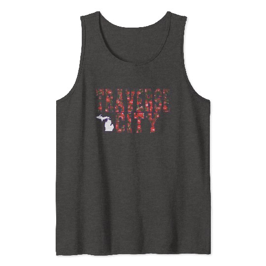 Traverse City Michigan Cherry Graphic T Tank Tops