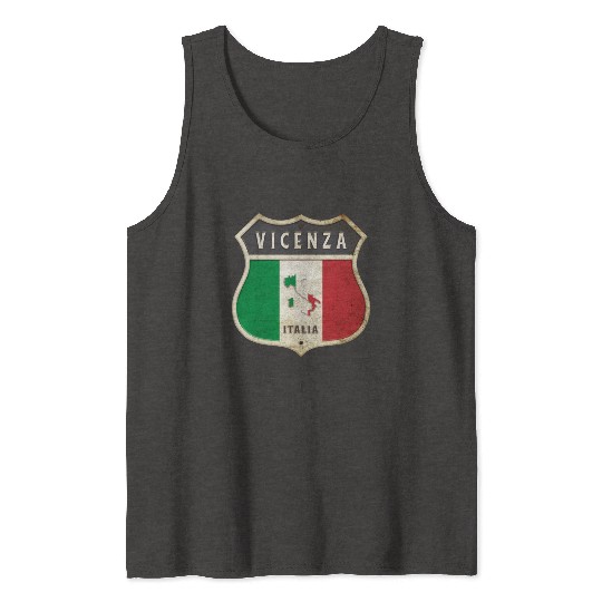 Vicenza Italy coat of arms flags design Tank Tops