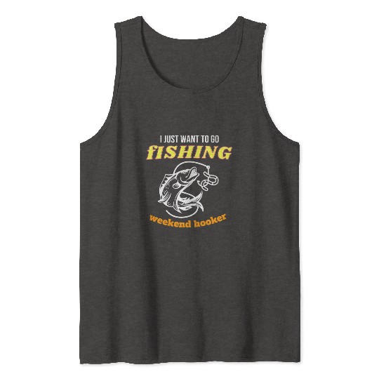 Fishing Lifestyle weekend hooker Tank Tops
