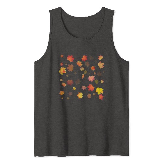 Autumn Maple Leaves Tank Tops