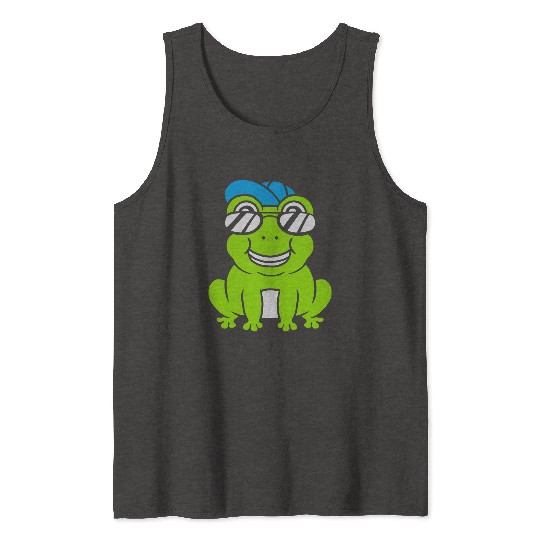 Sunglasses Cap Frog Boy Tank Tops