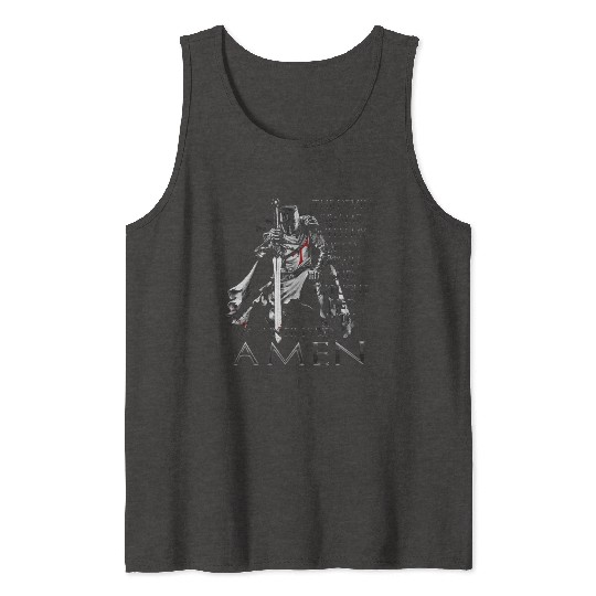 The Crusader The Devil Saw Me Knight Templar Tank Tops