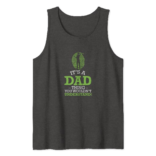 Golf Dad Golfing Golfer Golf Ball Golf Evolution Tank Tops